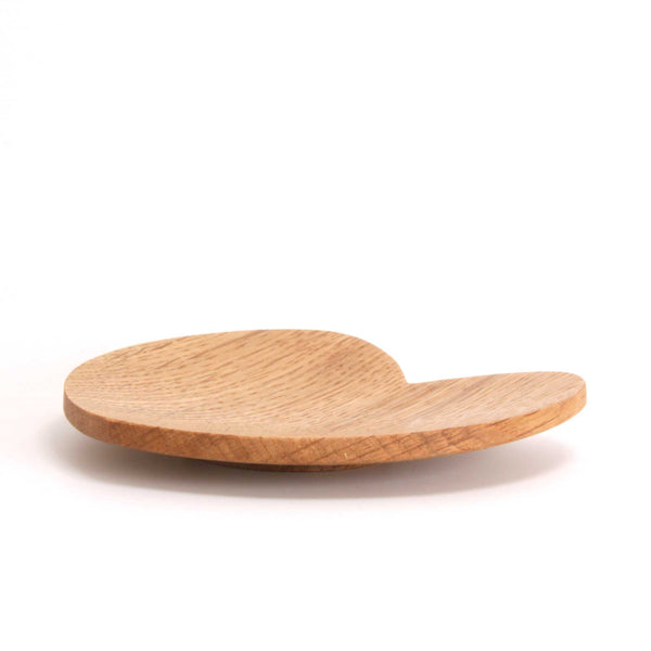 English Oak Wood Heart Shaped Platter