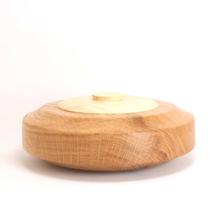 English Oak and Holly Wood Lidded Container