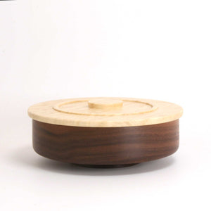 Walnut & Holly Wood Lidded Container